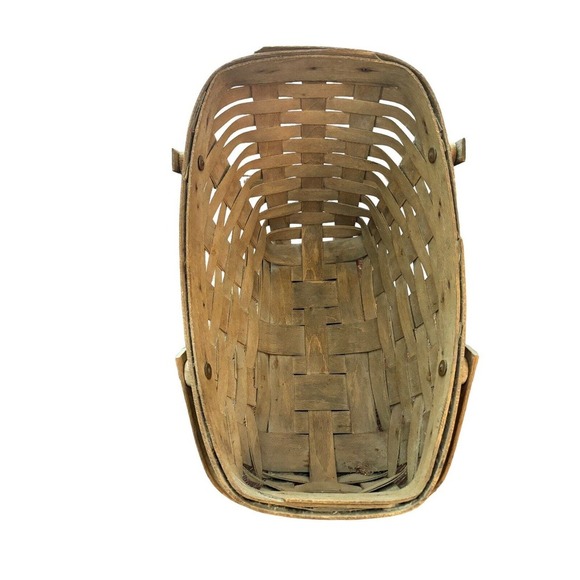 Vintage Signed 1984 Longaberger Sleigh Vegetable Fruit Basket Large 2 Handles - Picture 11 of 11